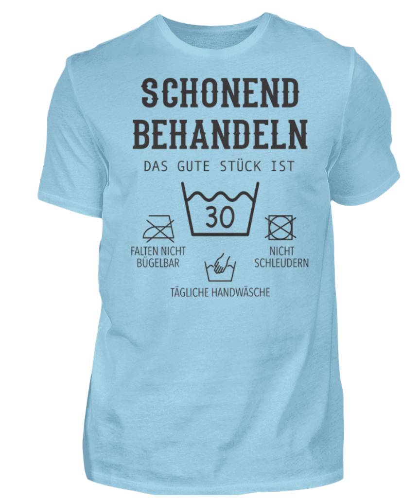Geburtstags T-Shirt „Schonend behandeln, das gute Stück ist schon …“ – Personalisierbar mit Alter