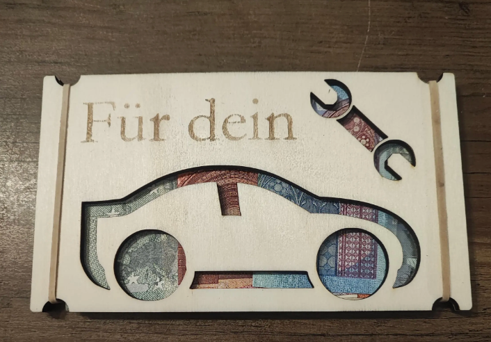Holz-Geldkarte „Für dein Auto" | Schollys