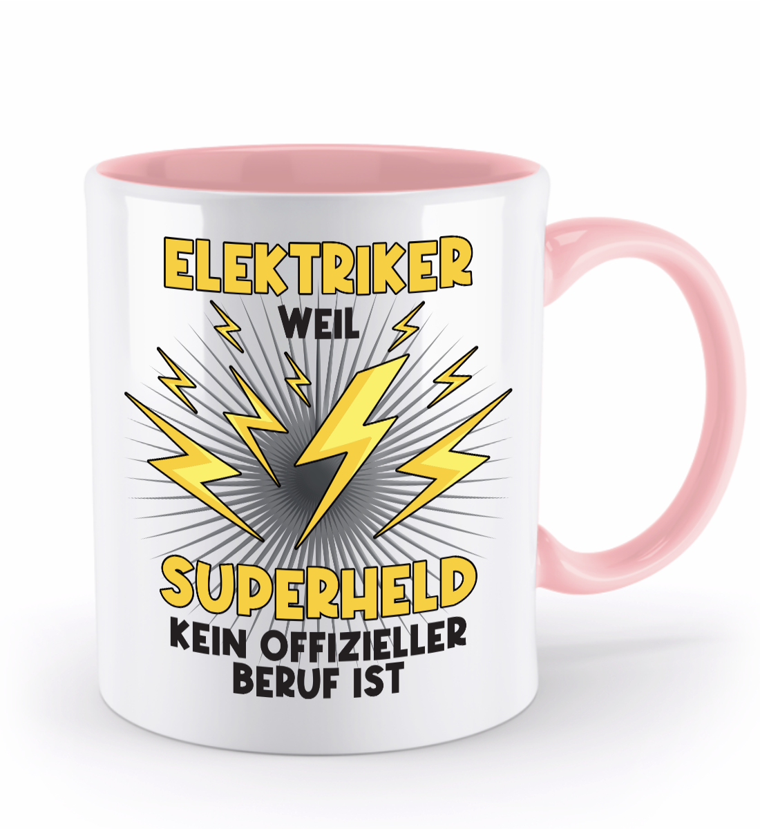 Elektriker Tasse - "Elektriker, weil Supherheld..." | Schollys