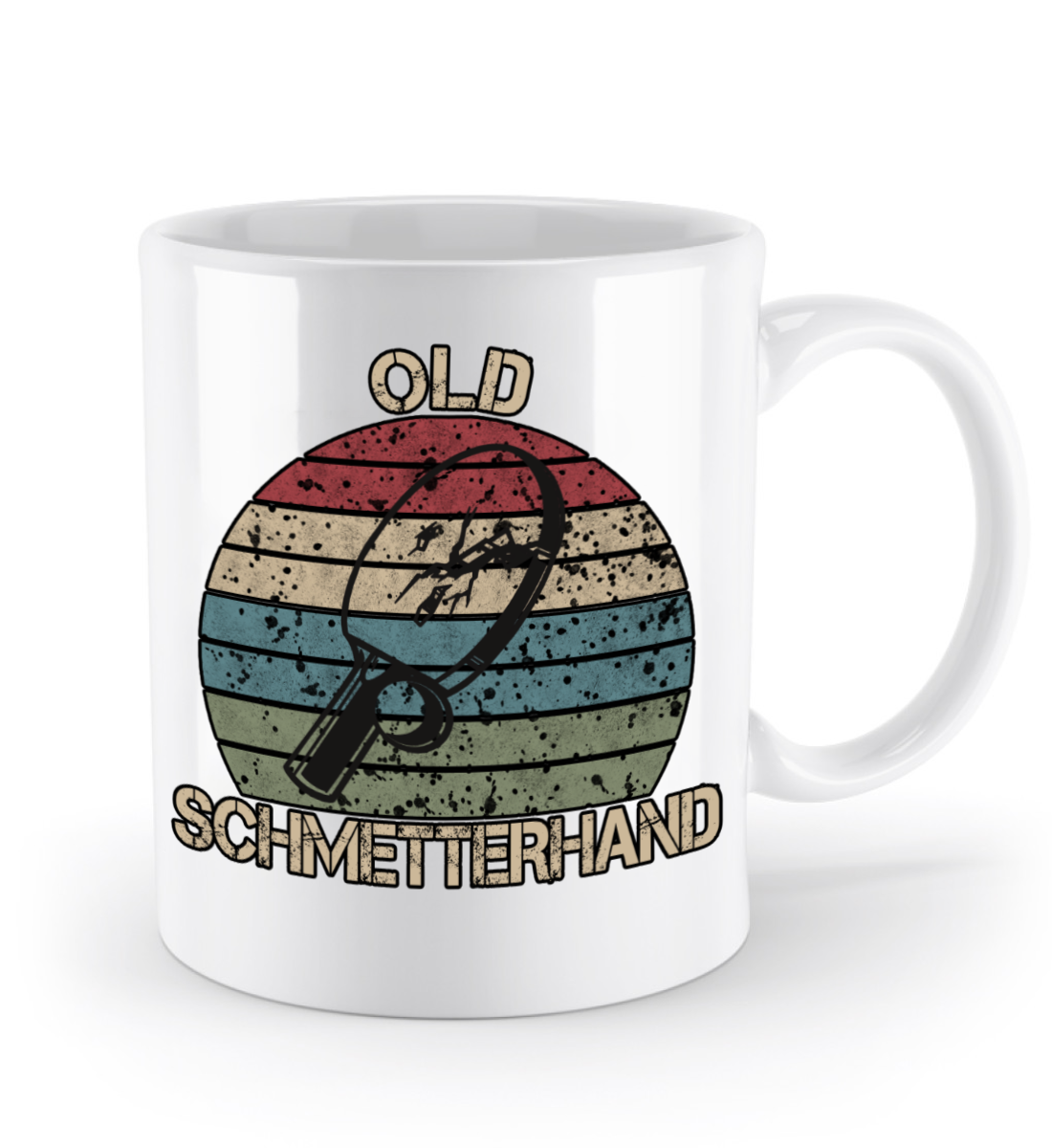Tischtennis Tasse „Old Schmetterhand“ | Schollys