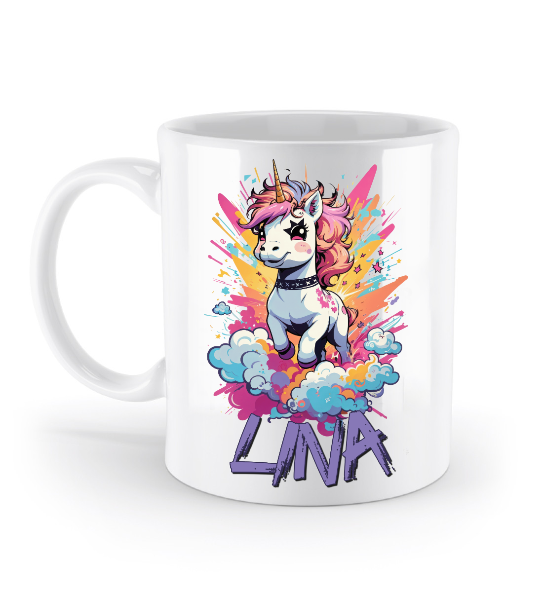 Einhorn Tasse - personalisiert mit Name