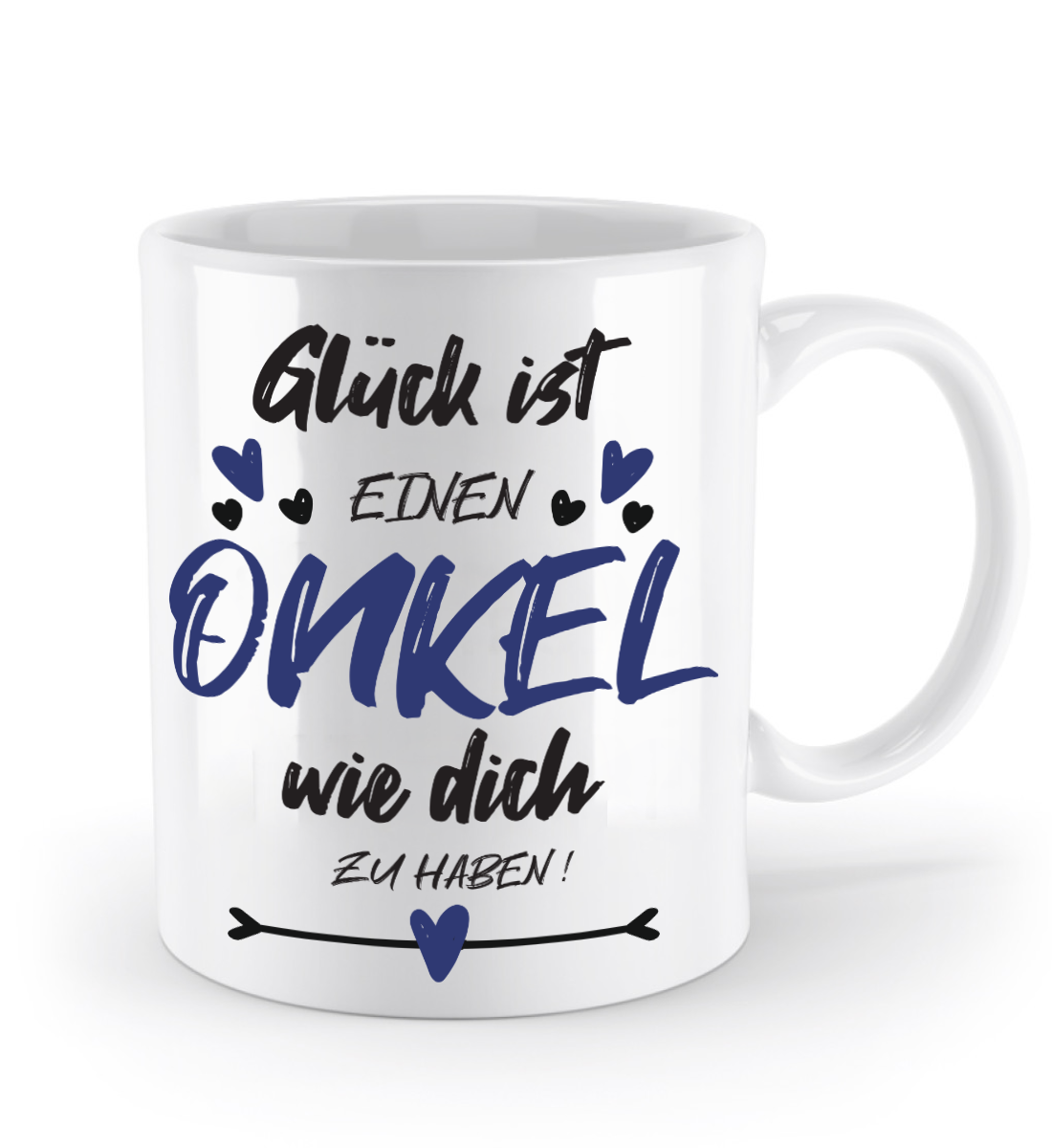 Tasse mit Spruch - "Glück ist einen Onkel wie dich zu haben!" - Geschenktasse, Geschenkidee, Fototasse