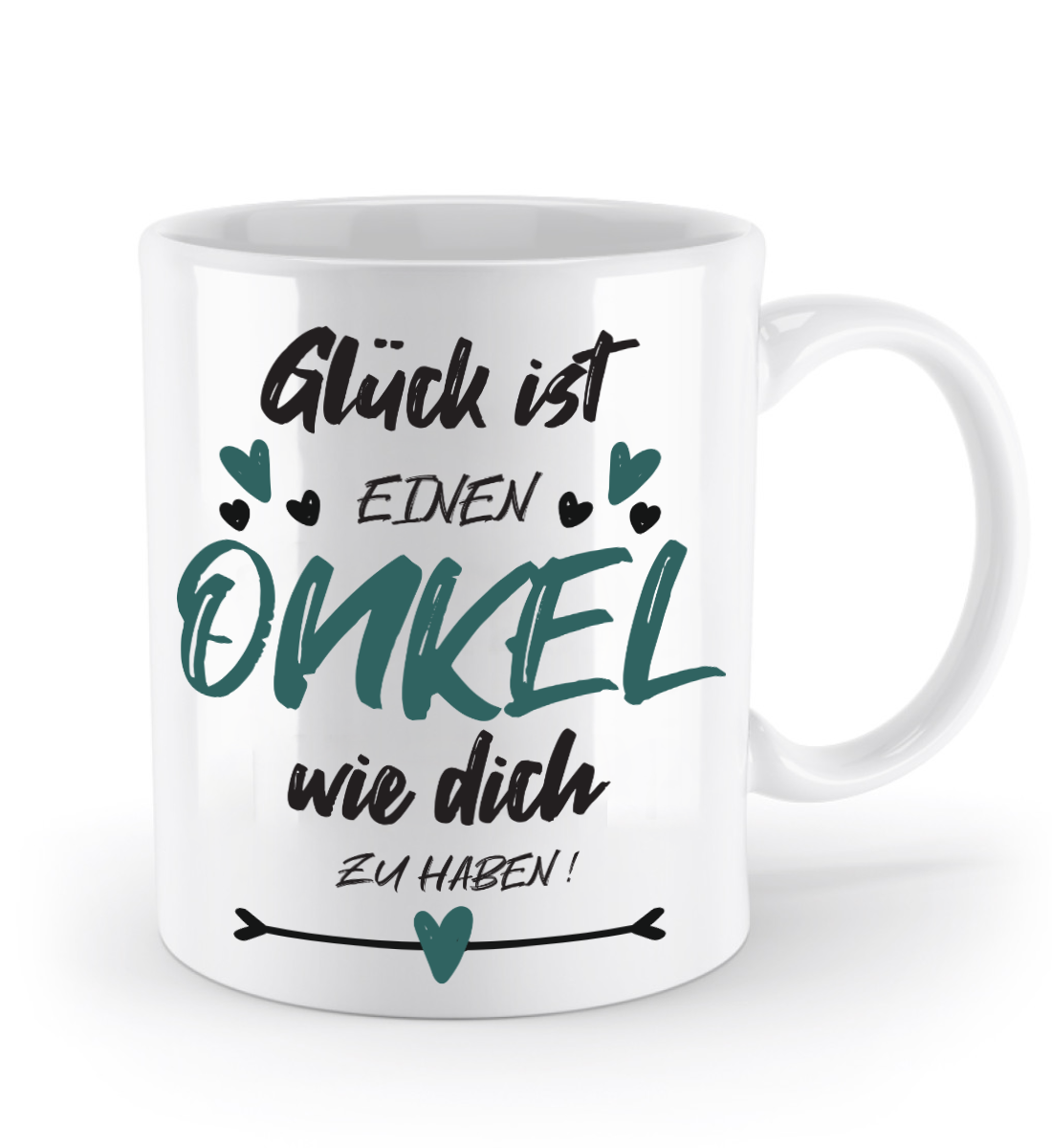 Tasse mit Spruch - "Glück ist einen Onkel wie dich zu haben!" - Geschenktasse, Geschenkidee, Fototasse