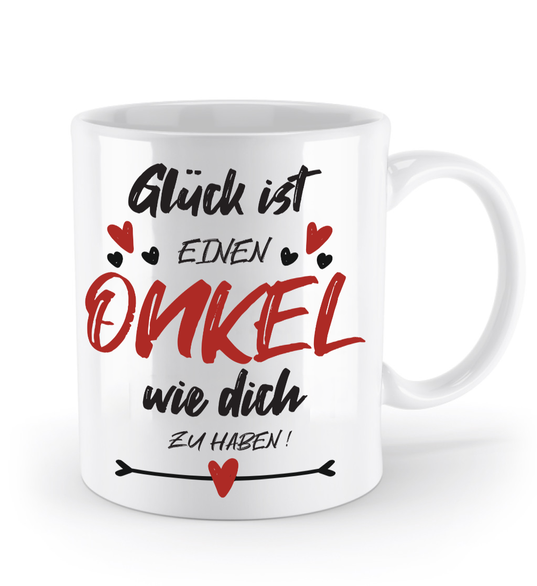 Tasse mit Spruch - "Glück ist einen Onkel wie dich zu haben!" - Geschenktasse, Geschenkidee, Fototasse