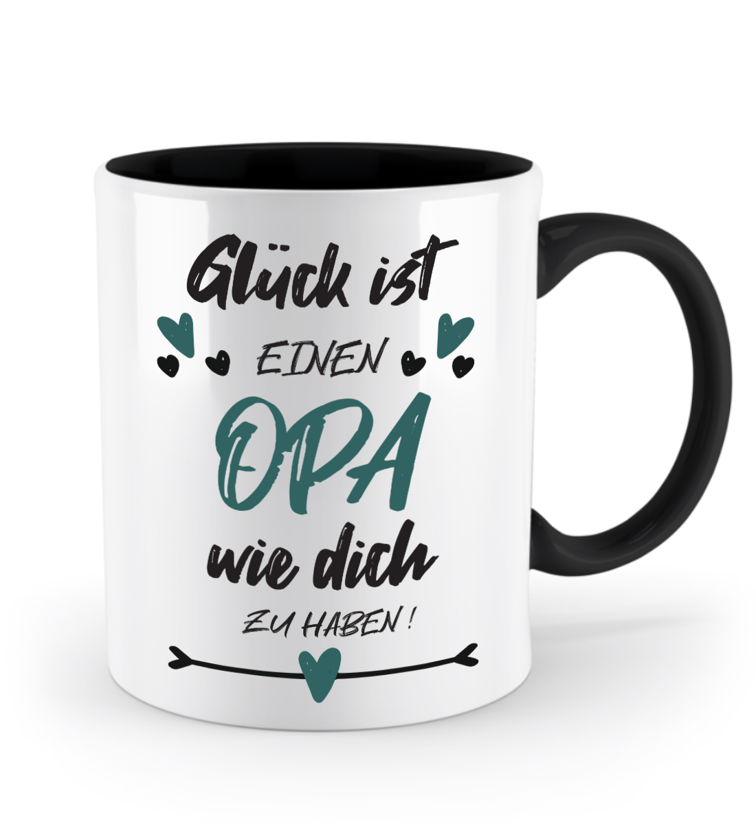Tasse mit Spruch - "Glück ist einen Opa wie dich zu haben!" - Geschenktasse, Geschenkidee, Fototasse