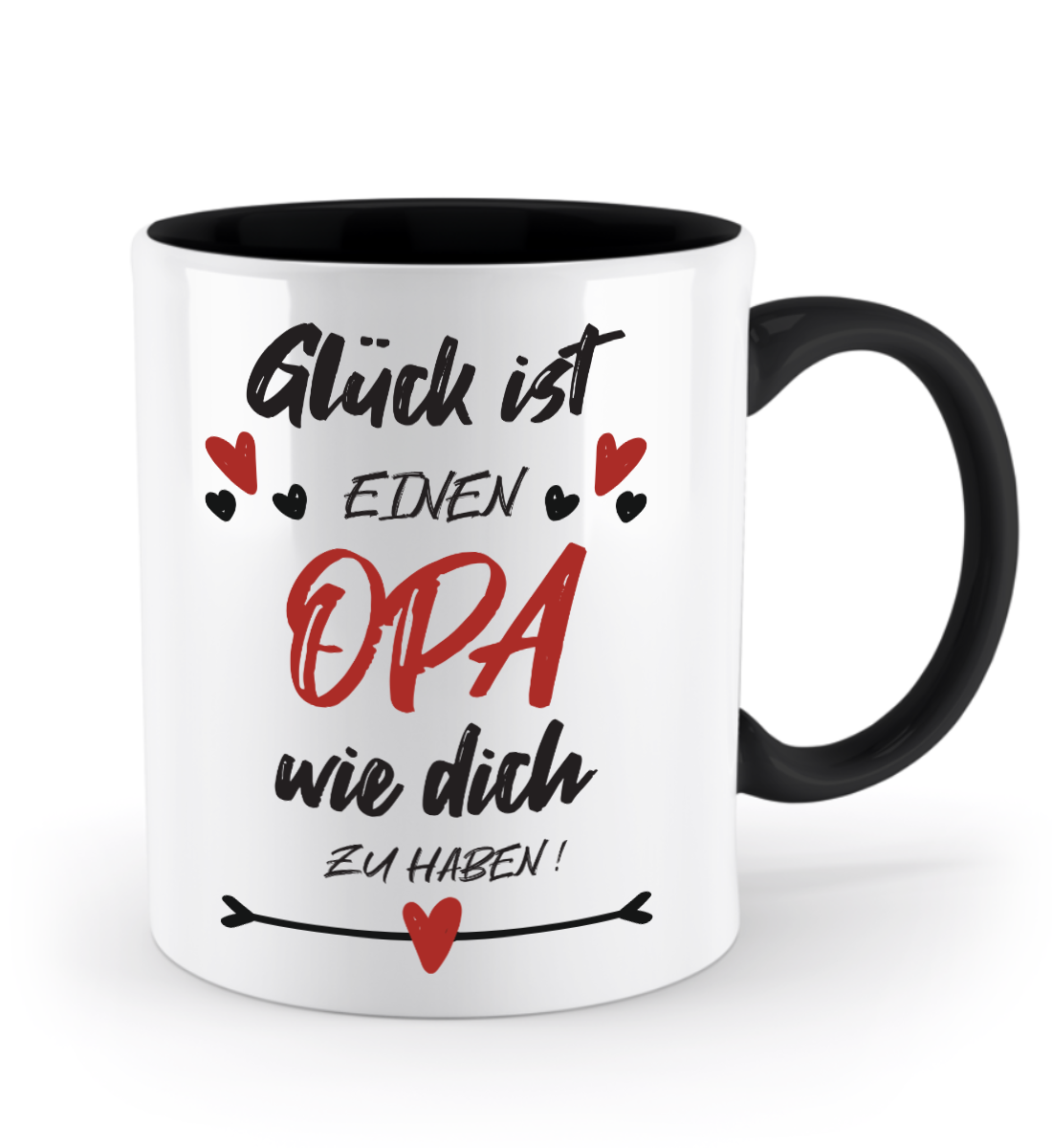Tasse mit Spruch - "Glück ist einen Opa wie dich zu haben!" - Geschenktasse, Geschenkidee, Fototasse