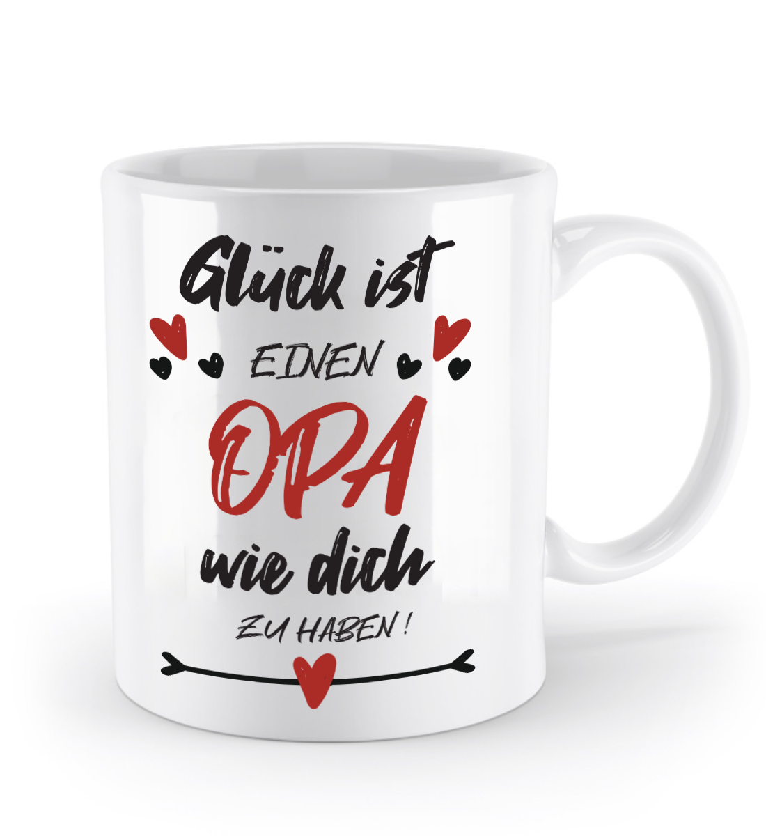 Tasse mit Spruch - "Glück ist einen Opa wie dich zu haben!" - Geschenktasse, Geschenkidee, Fototasse