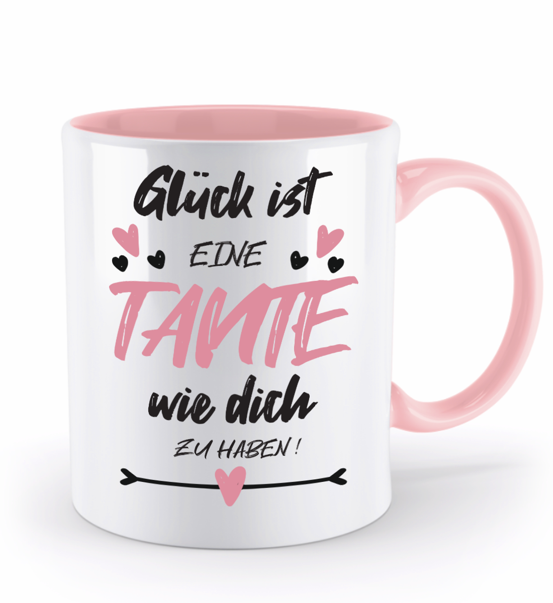 Tasse mit Spruch - "Glück ist eine Tante wie dich zu haben!" - Geschenktasse, Geschenkidee, Fototasse - Schollys
