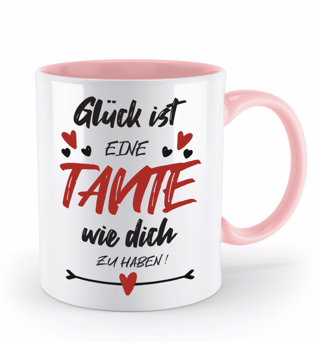 Tasse mit Spruch - "Glück ist eine Tante wie dich zu haben!" - Geschenktasse, Geschenkidee, Fototasse - Schollys