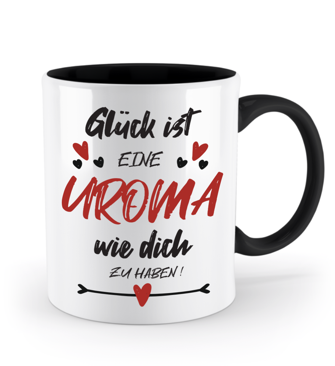 Tasse mit Spruch - "Glück ist eine Uroma wie dich zu haben!" - Geschenktasse, Geschenkidee, Fototasse