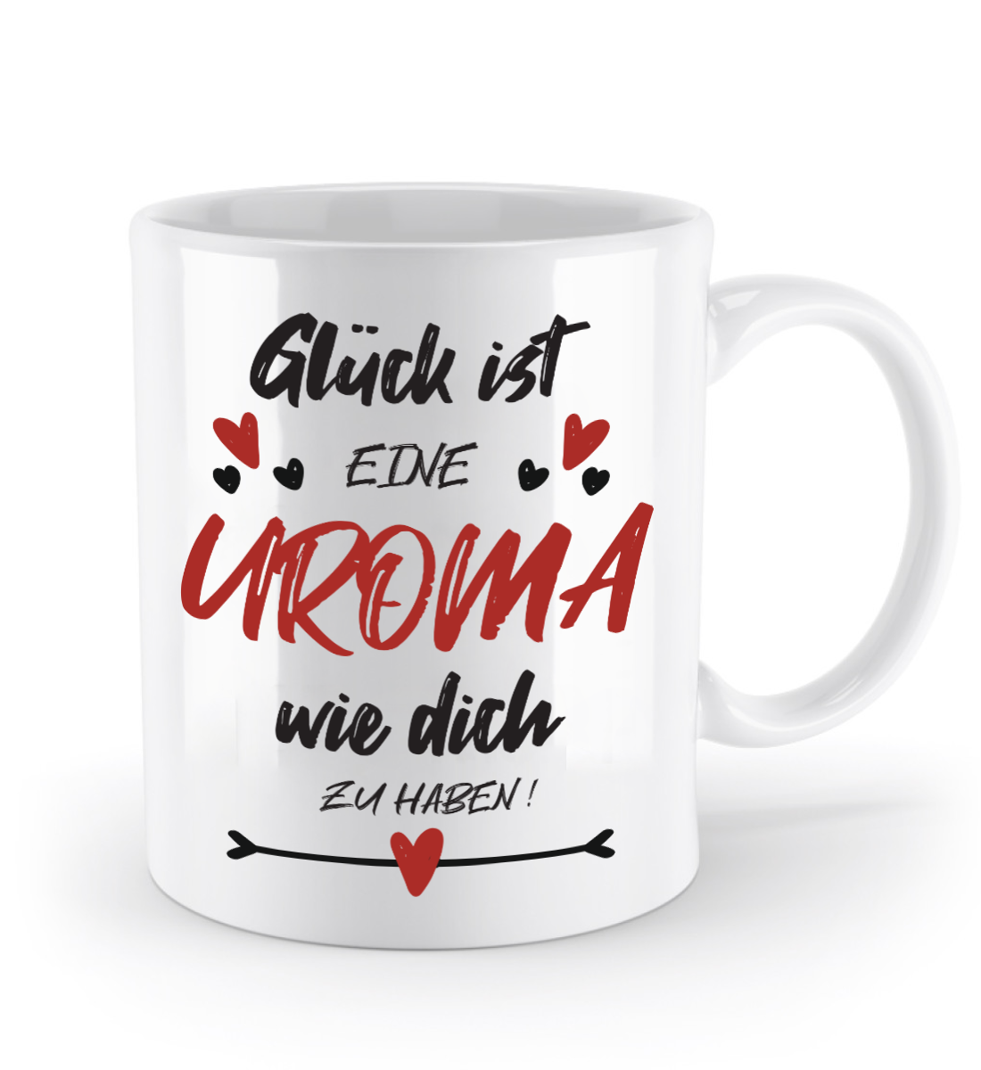 Tasse mit Spruch - "Glück ist eine Uroma wie dich zu haben!" - Geschenktasse, Geschenkidee, Fototasse