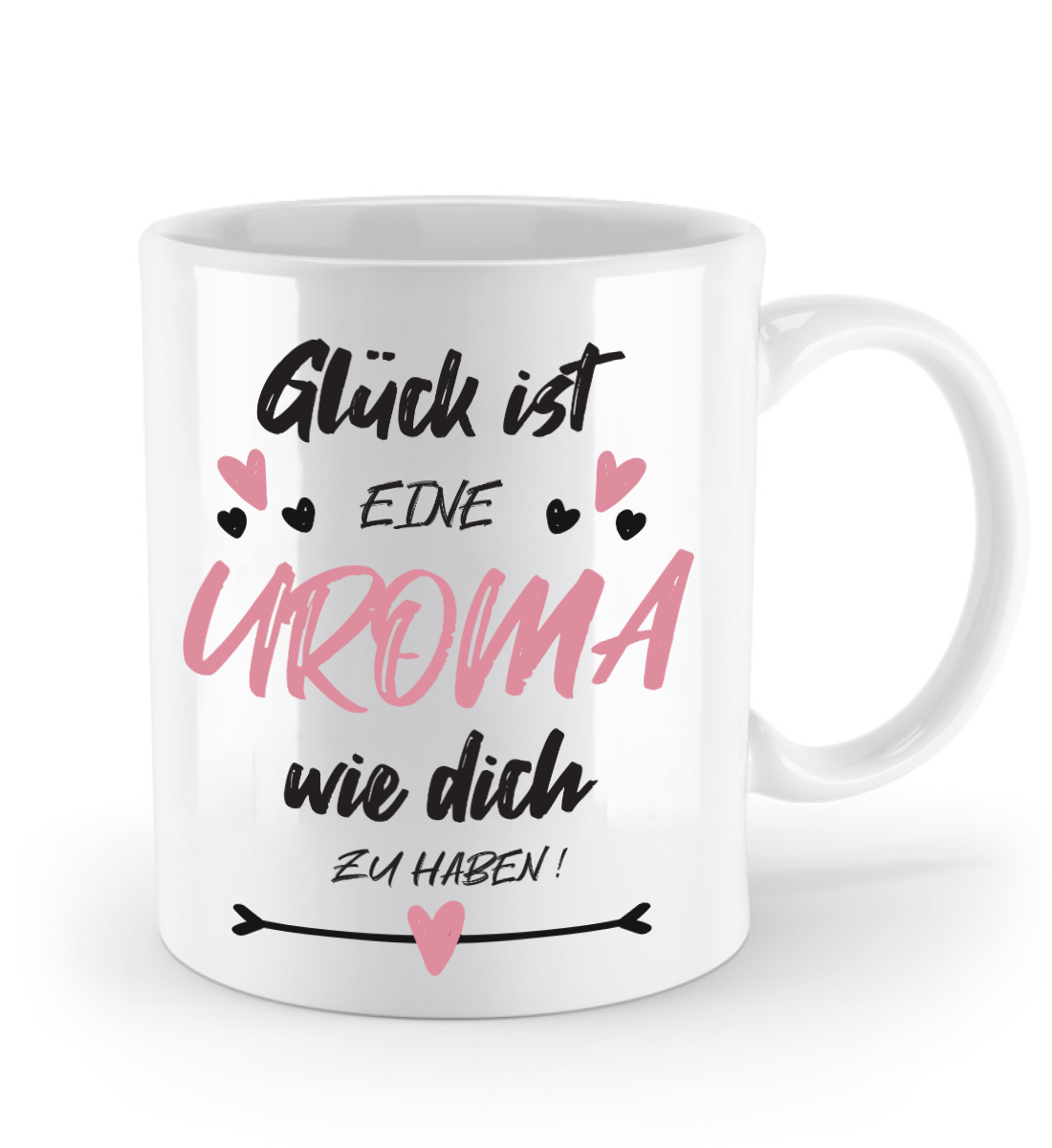 Tasse mit Spruch - "Glück ist eine Uroma wie dich zu haben!" - Geschenktasse, Geschenkidee, Fototasse