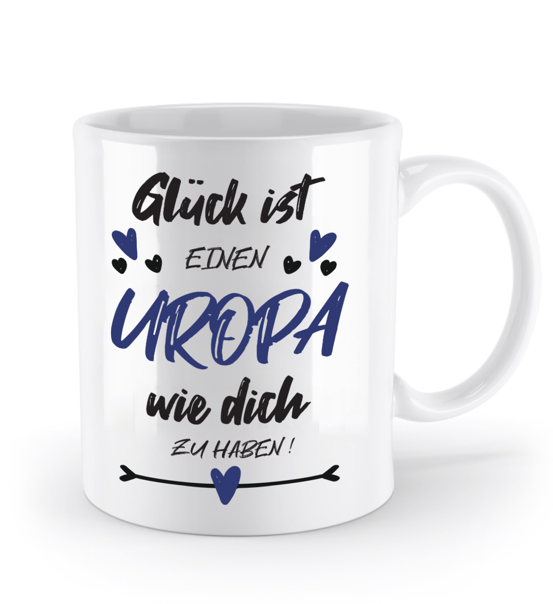 Tasse mit Spruch - "Glück ist einen Uropa wie dich zu haben!" - Geschenktasse, Geschenkidee, Fototasse