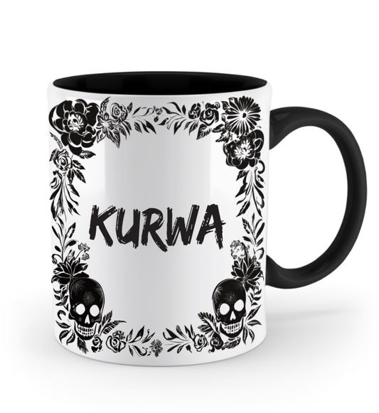 Tasse - KURWA - Skull Statement