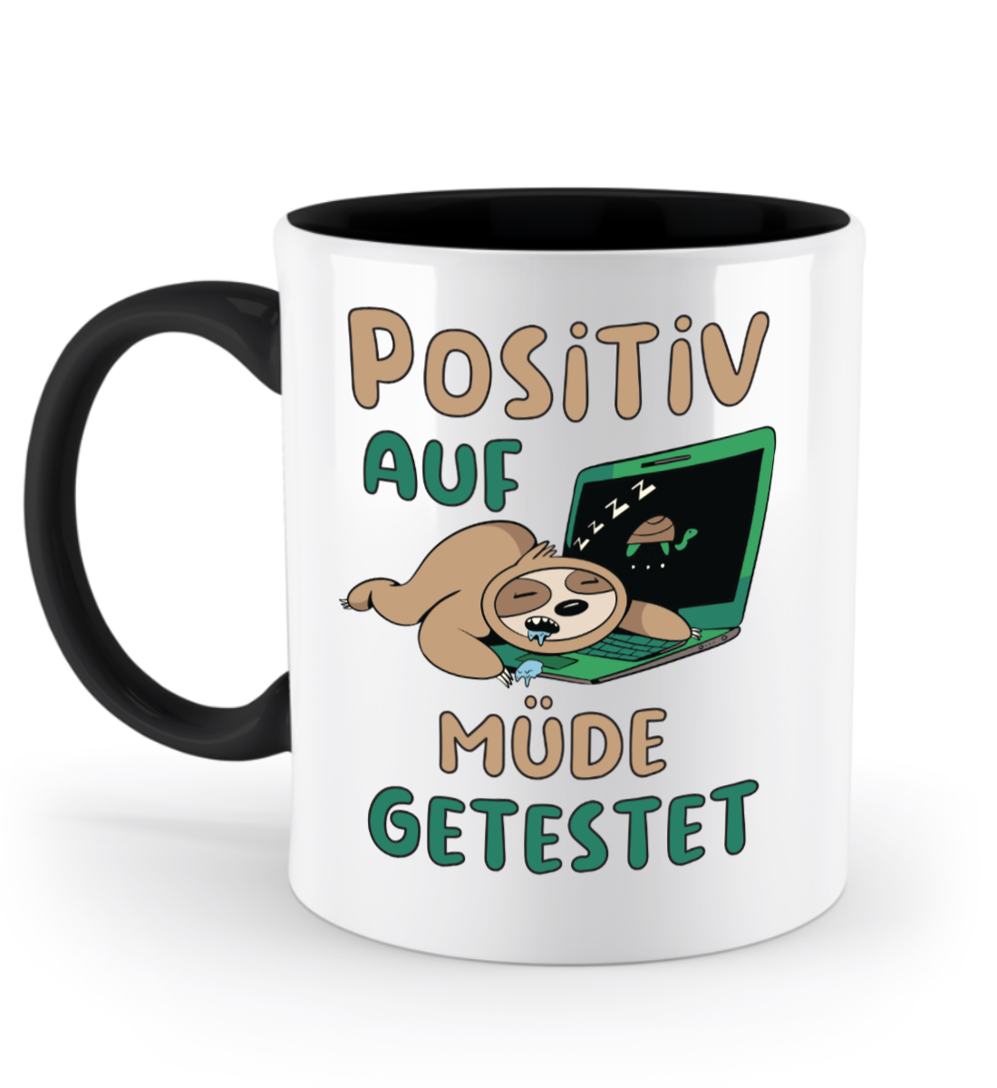 Tasse Faultier – "positiv auf müde getestet" | Schollys - Schollys