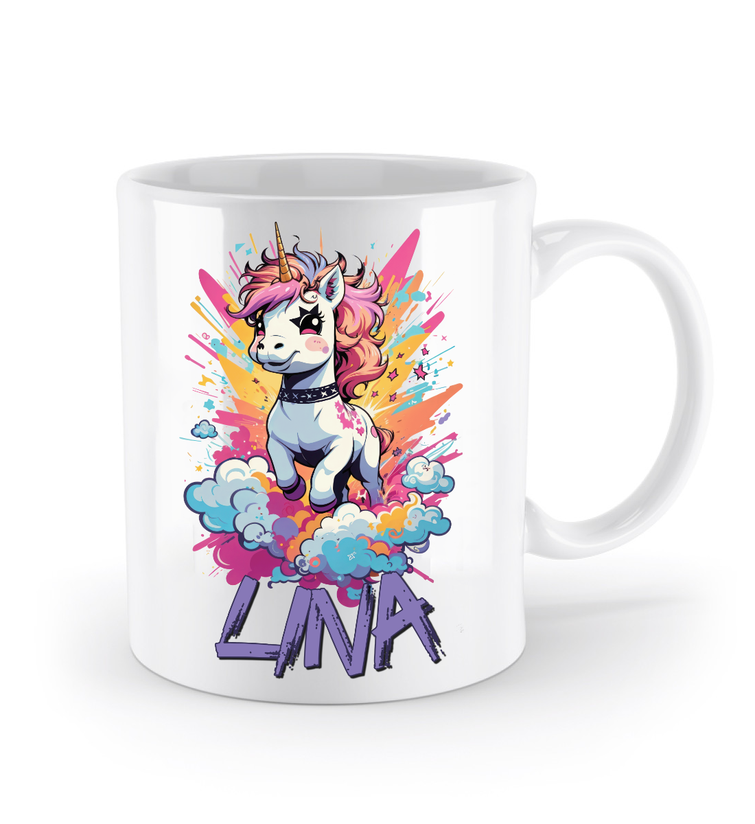 Einhorn Tasse - personalisiert mit Name