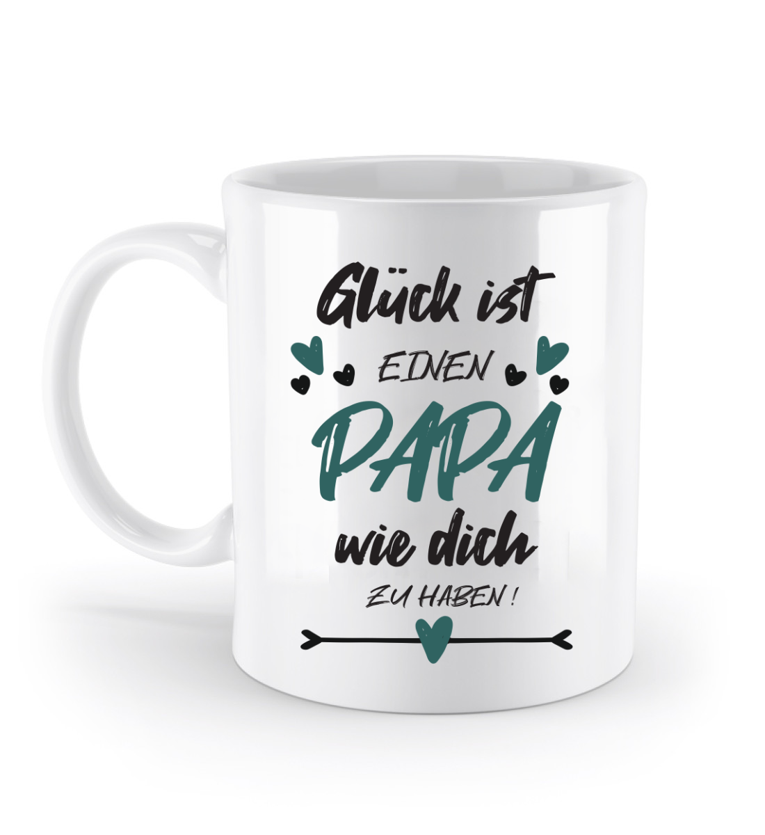 Tasse mit Spruch - "Glück ist einen Papa wie dich zu haben!" - Geschenktasse, Geschenkidee, Fototasse