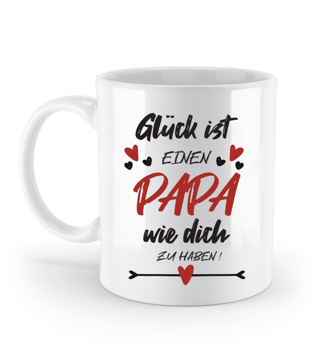 Tasse mit Spruch - "Glück ist einen Papa wie dich zu haben!" - Geschenktasse, Geschenkidee, Fototasse