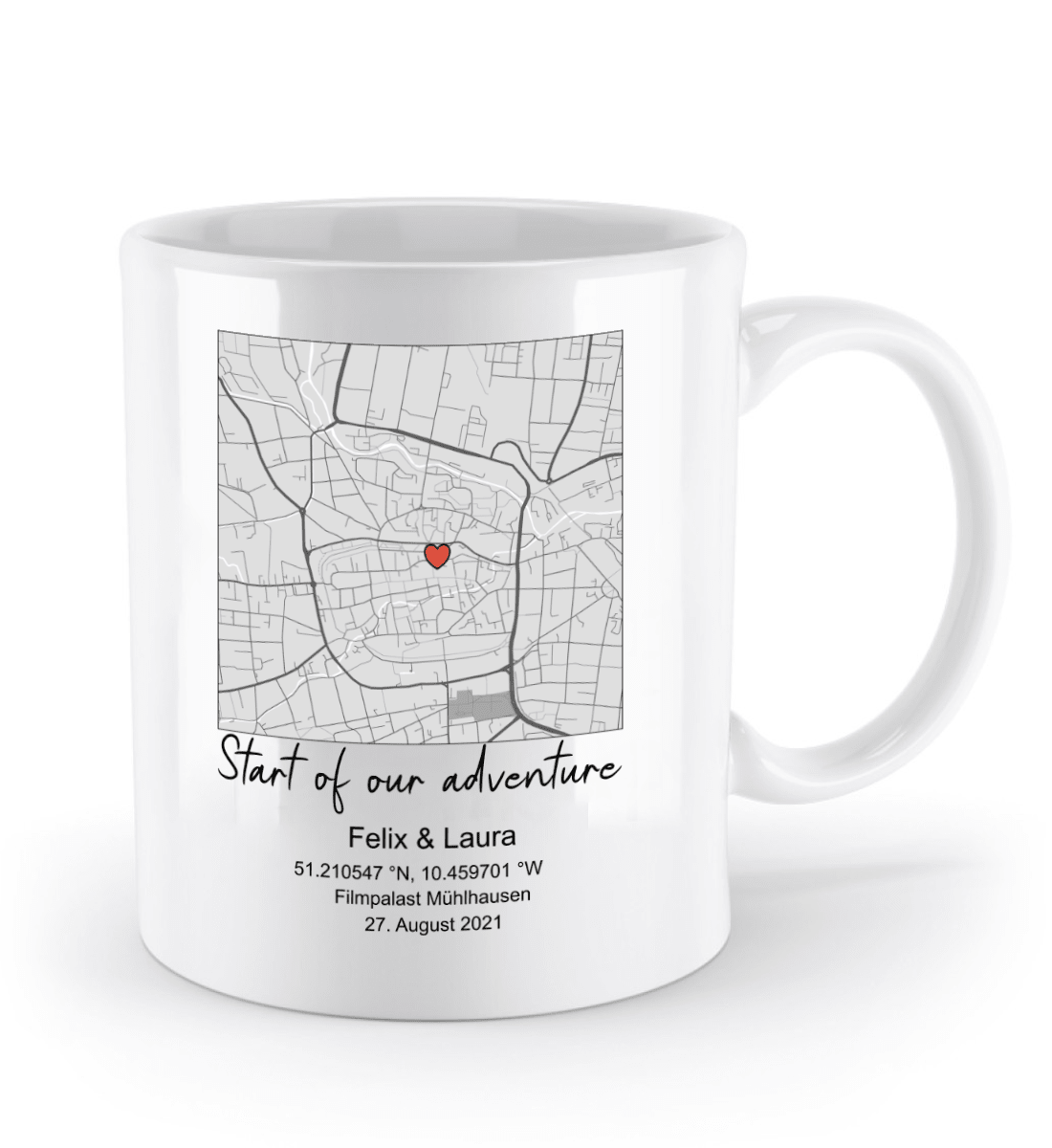 Valentinstag Tasse mit personalisierter Karte| Schollys - Schollys