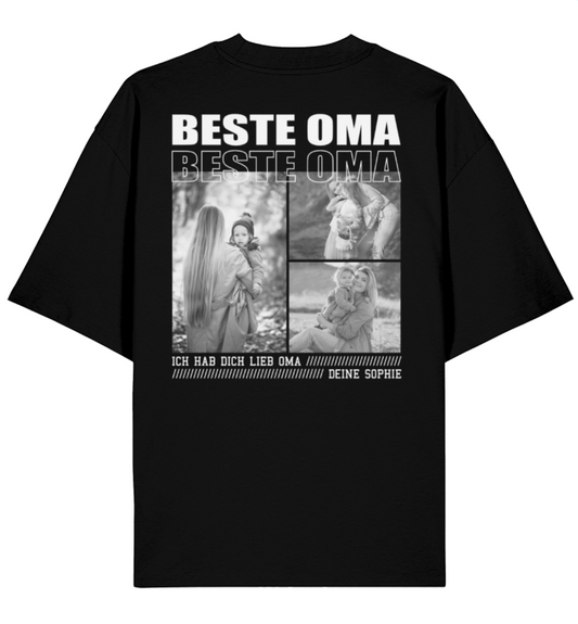 Oversized T-Shirt – Beste Oma pers. - Backprint