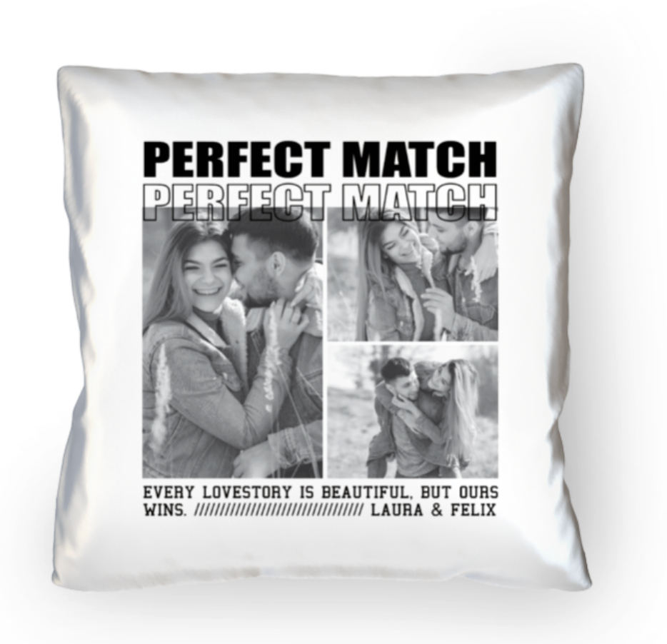 Valentinstag Partner Kissen – "Perfect Match" | Schollys