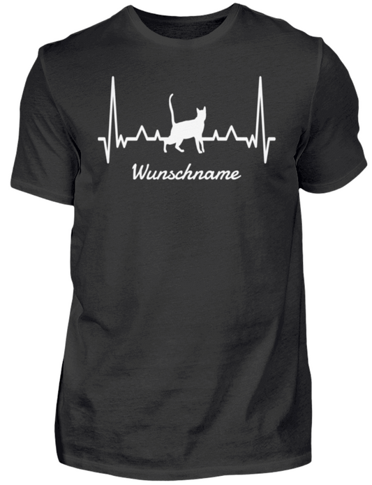 T-Shirt - Katze Herzschlag - Herren Shirt | Schollys - Schollys