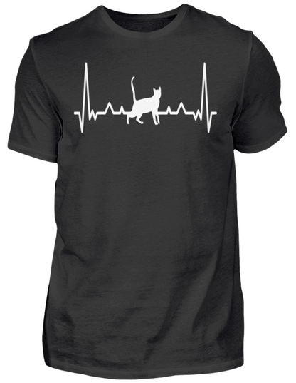 T-Shirt - Katze Herzschlag - Herren Shirt | Schollys