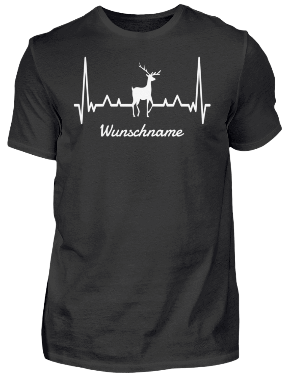 Jagd T-Shirt Hirsch im Herzschlag - personalisiert - Herren Shirt | Schollys