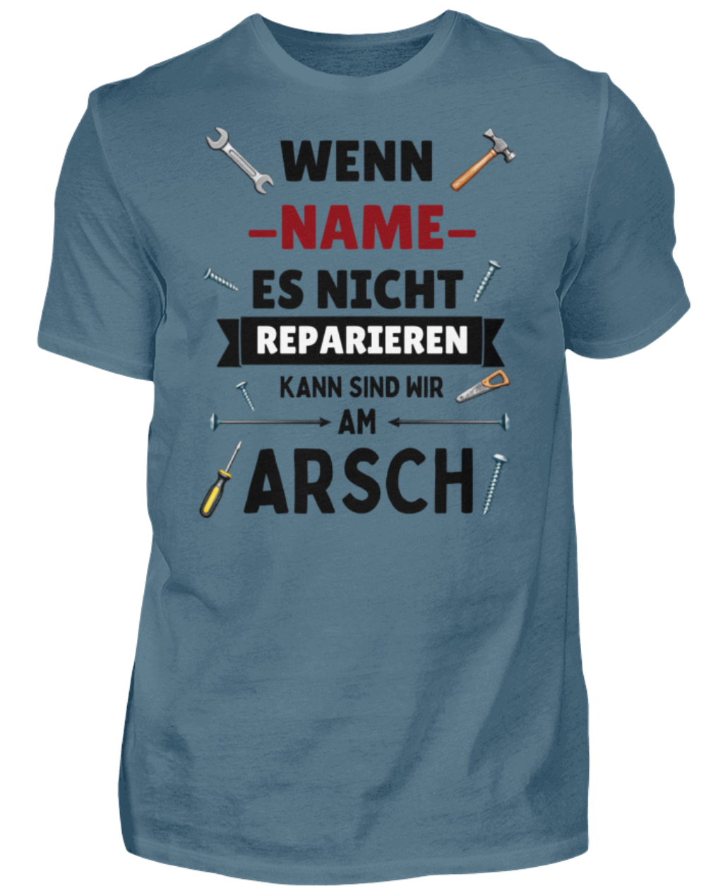 Problemlöser T-Shirt – Personalisierbarer Spruch für Handwerker - Herren Shirt | Schollys - Schollys