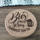 Untersetzter Kork graviert - personalisiert mit Logo Spruch oder Bild