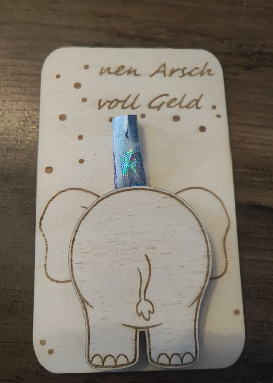 Holz-Geldkarte „Nen Arsch voll Geld" | Schollys