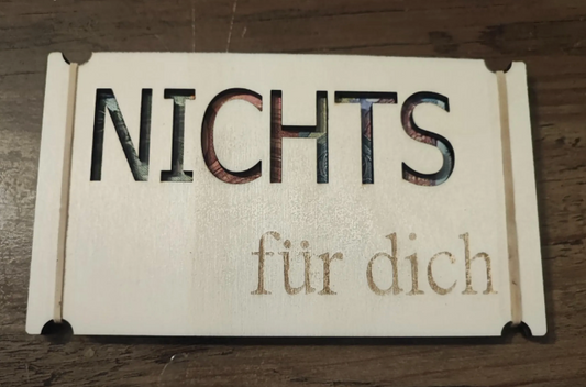 Holz-Geldkarte „Nichts für dich" | Schollys