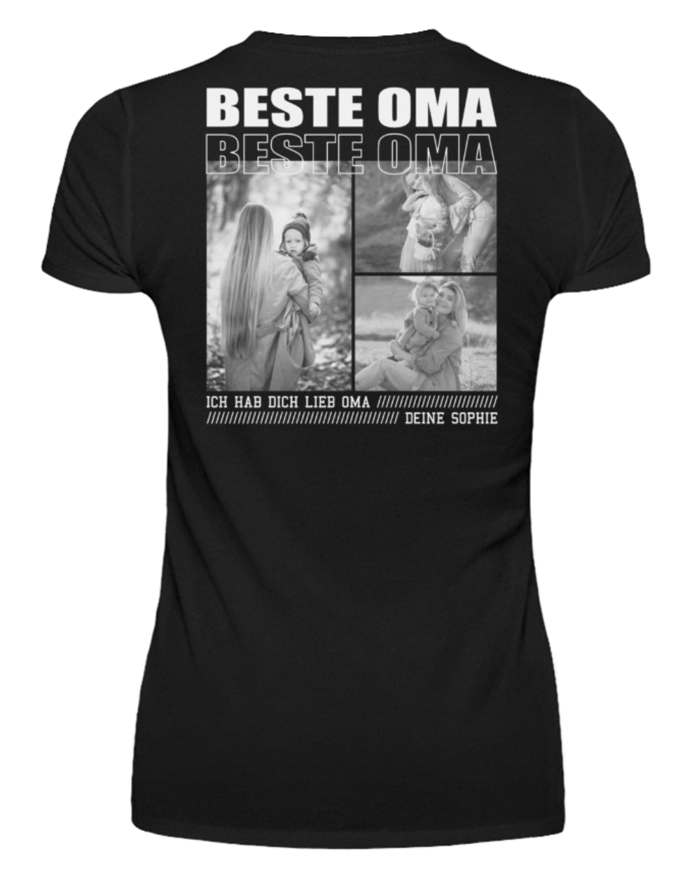 Damen T-Shirt – Beste Oma pers. - Backprint