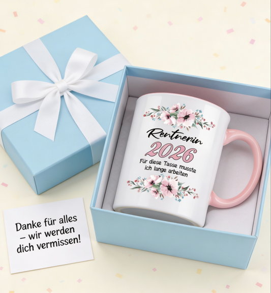 Tasse Rentnerin - personalisiert mit Jahr oder Name | Schollys
