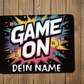 Gaming Mauspad "Game On" personalisiert mit Namen | Schollys - Schollys