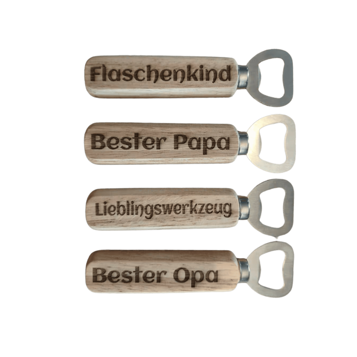 Flaschenöffner Holz mit persönlicher Gravur