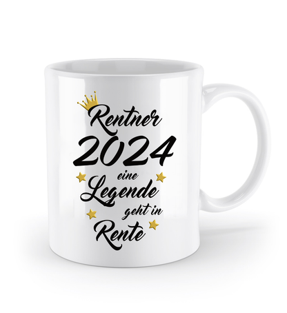 Tasse Rentner (personalisiert) - Rentner eine Legende geht in Rente -Geschenk, Abschiedsgeschenk - Schollys
