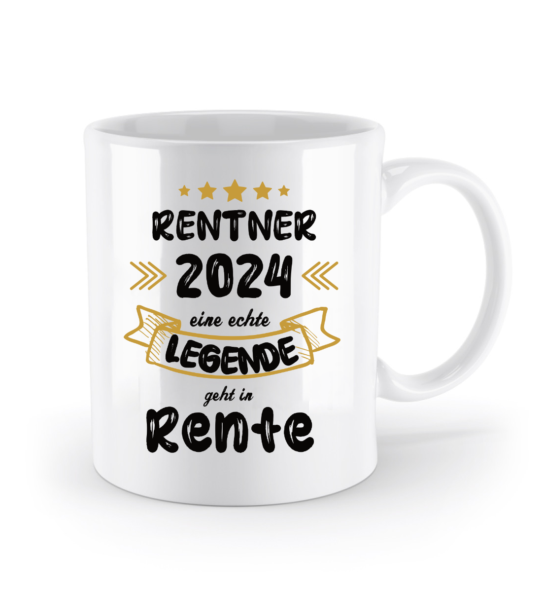 Tasse mit Spruch - Rentner eine echte Legende geht in Rente -Geschenk, Abschiedsgeschenk