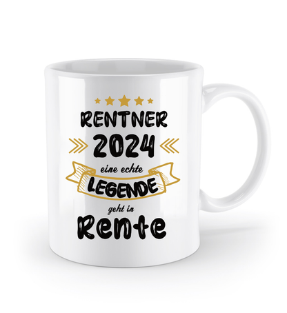 Tasse mit Spruch - Rentner eine echte Legende geht in Rente -Geschenk, Abschiedsgeschenk, personalisiert - Schollys
