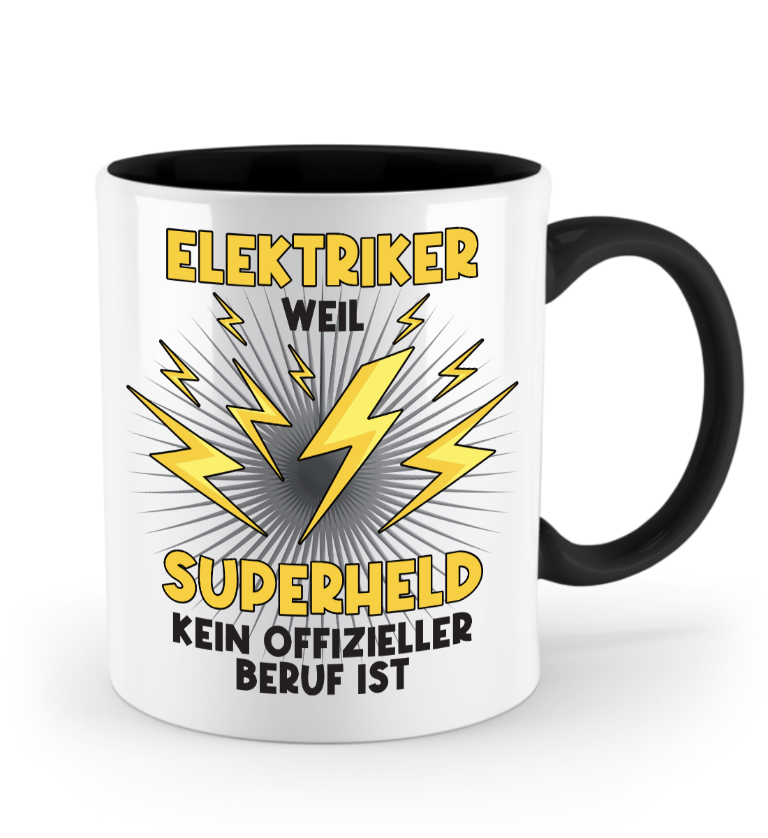 Elektriker Tasse - "Elektriker, weil Supherheld..." | Schollys