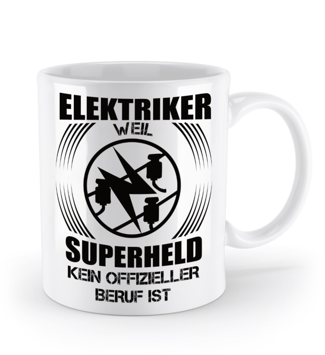 Elektriker Tasse - "Elektriker, Supherheld" | Schollys