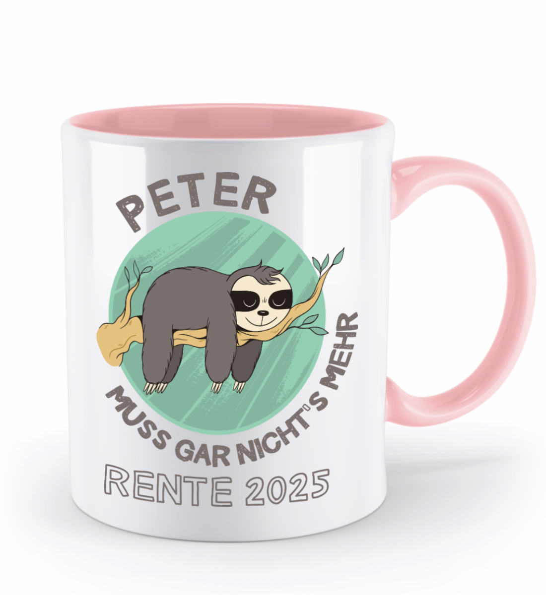 Renten Tasse mit Faultier - personalisiert mit Jahr & Name | Schollys - Schollys