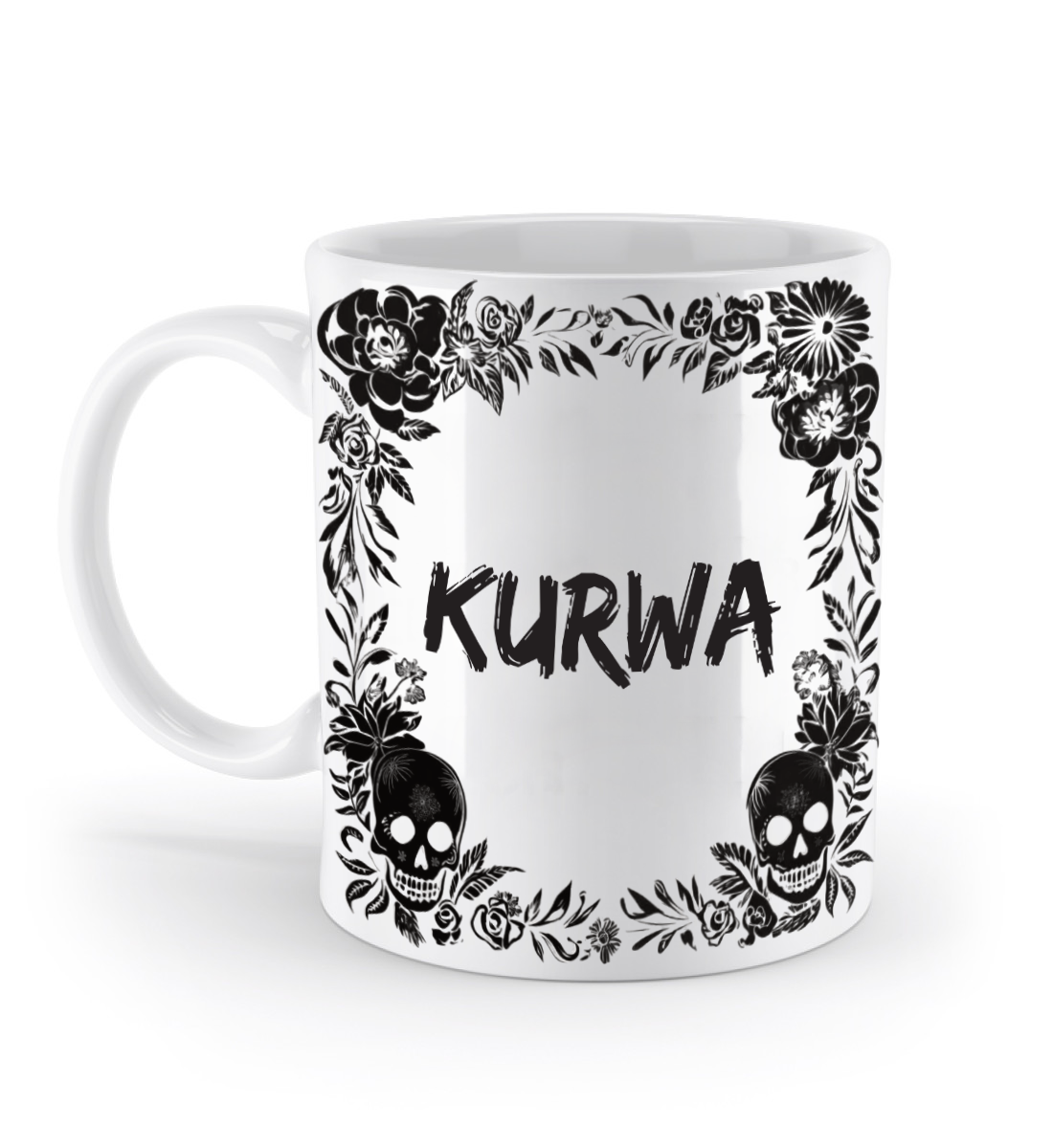 Tasse - KURWA - Skull Statement