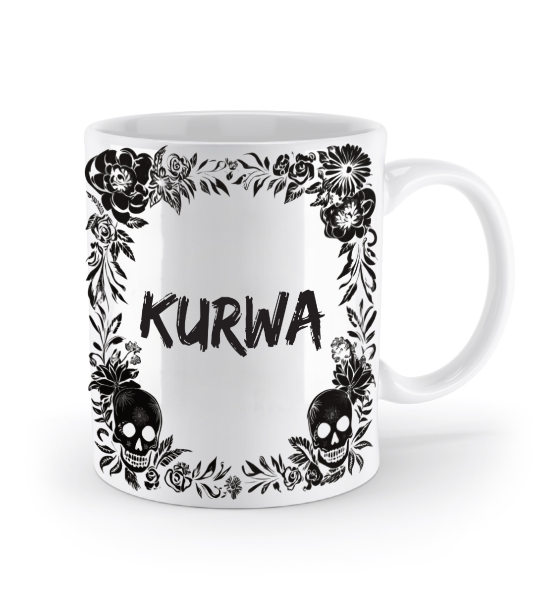 Tasse - KURWA - Skull Statement