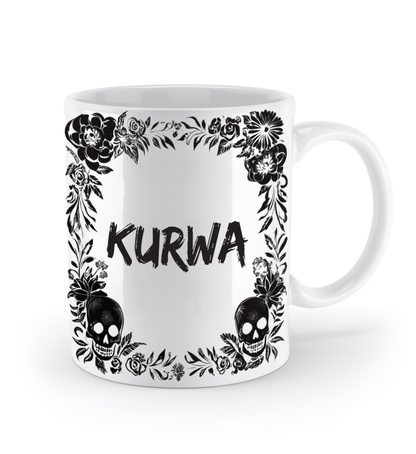 Tasse - KURWA - Skull Statement