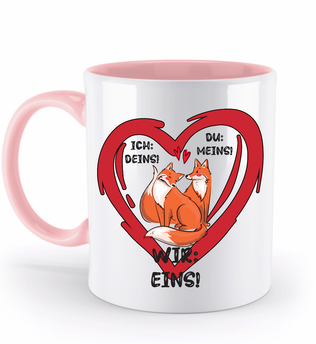 Valentinstag Tasse - "Ich Deins, Du meins, Wir eins“ | Schollys