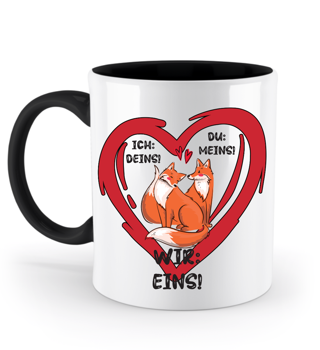 Valentinstag Tasse - "Ich Deins, Du meins, Wir eins“ | Schollys