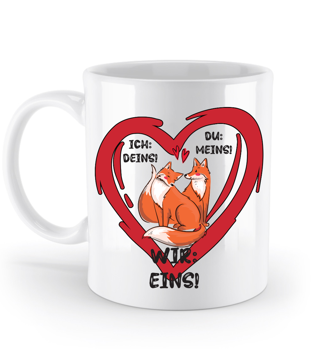 Valentinstag Tasse - "Ich Deins, Du meins, Wir eins“ | Schollys