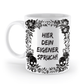 Tasse (personalisiert) - Dein eigener Spruch! - Skull Statement