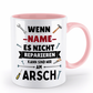 Humorvolle Tasse für Handwerker – Mit Namen personalisierbar - Schollys